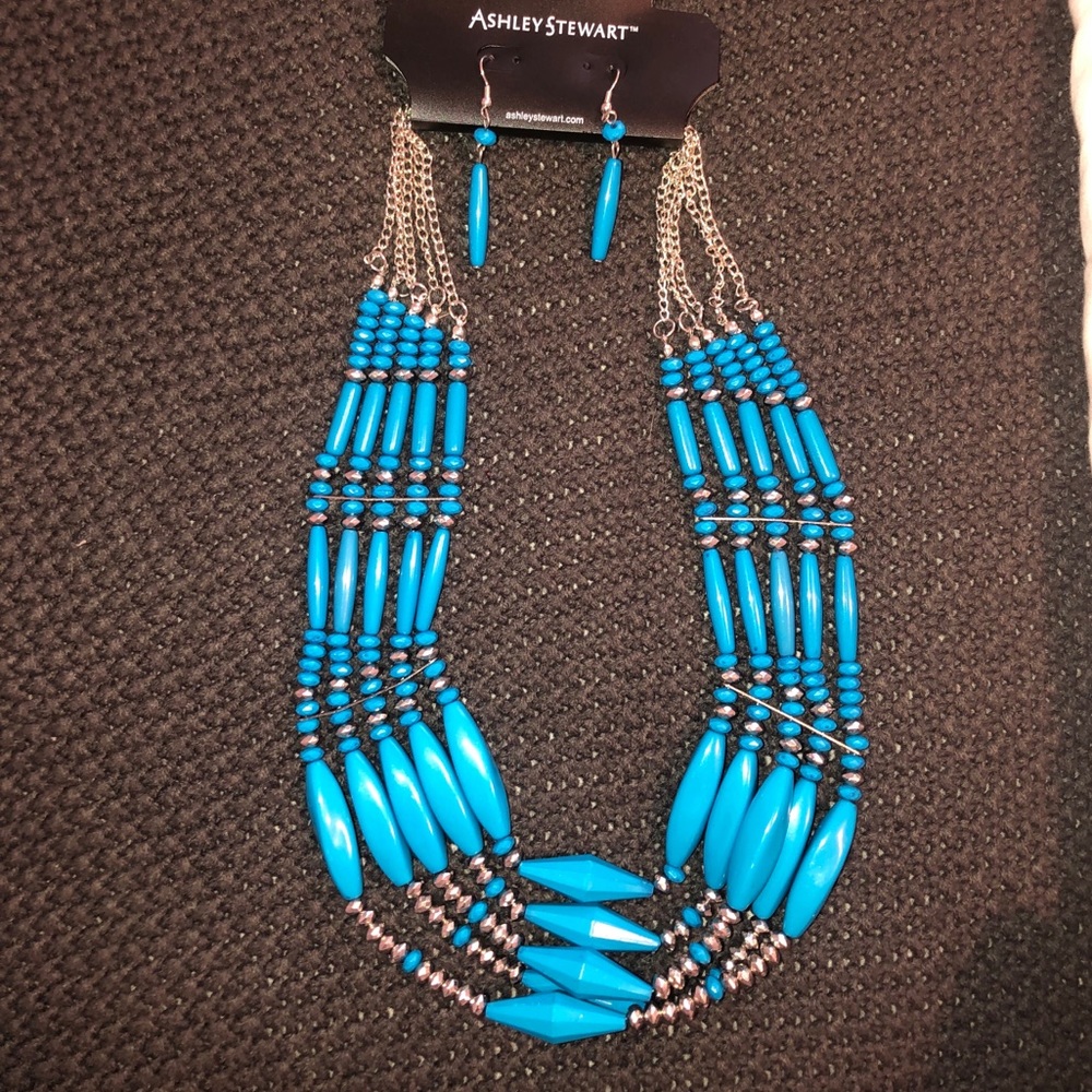 Ashley Stewart Necklace and Earring set